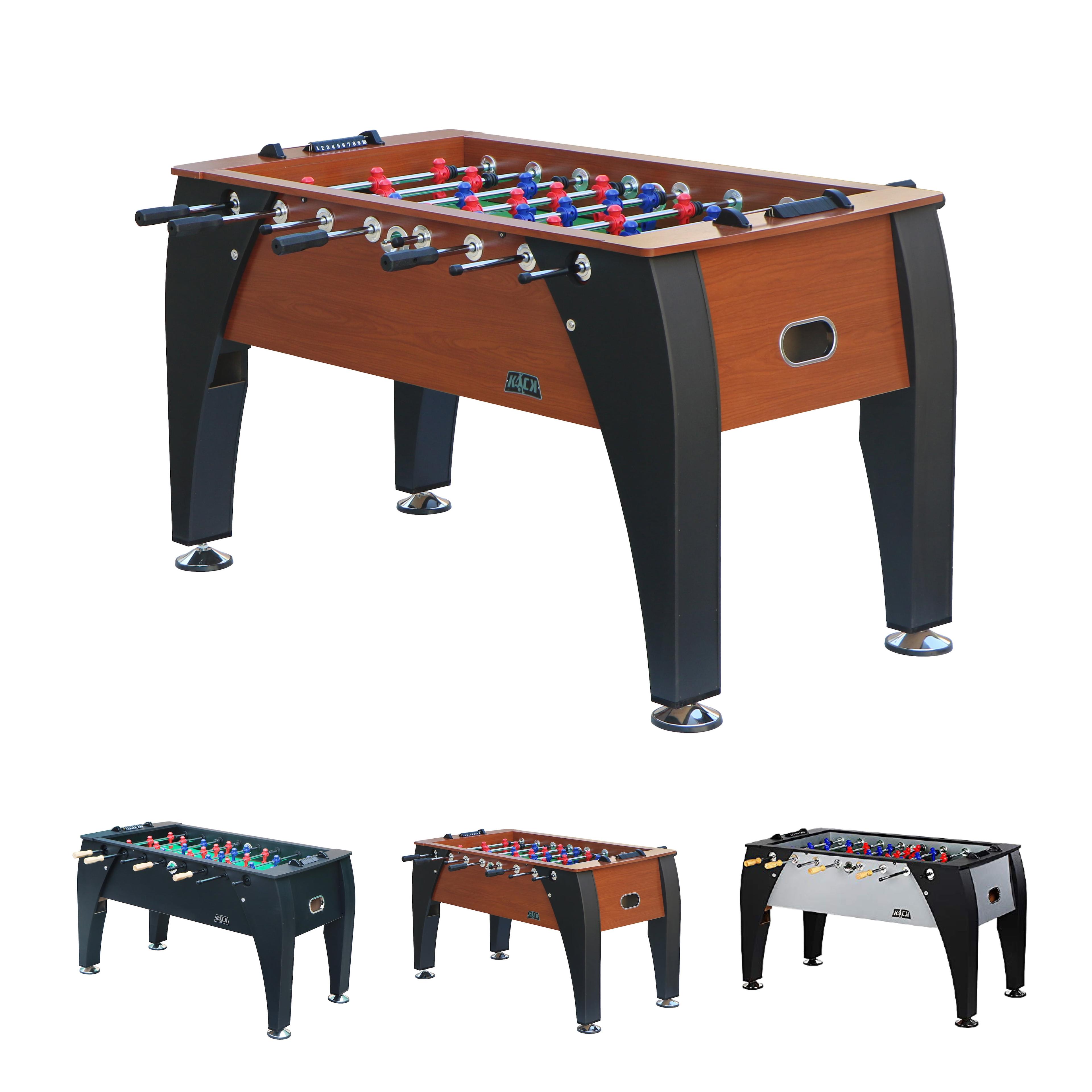 Legend 55'' Chestnut and Black Foosball Table with Ebony Legs