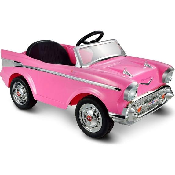 KID MOTORZ Pink Barbie Princess Theme Toy Car, Interactive Pink Chevy Bel Air Ride-on from Movie, Pink Princess Gift for Girls, Birthday Ideas for Ages 3 and Up Toddlers Girls