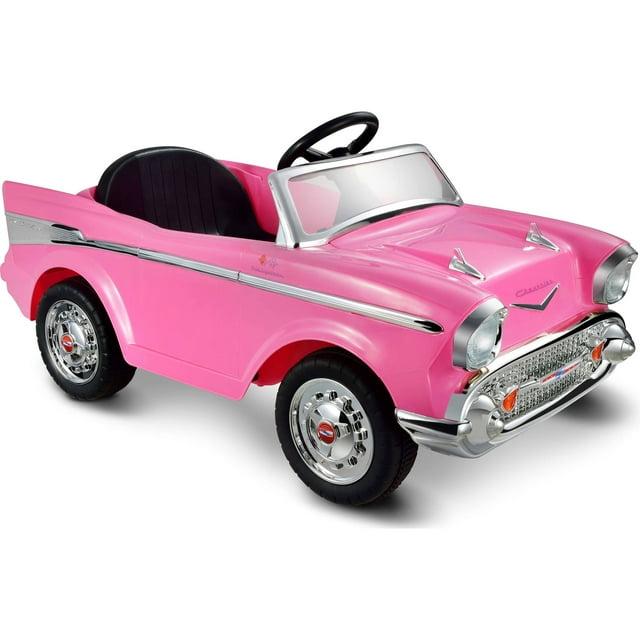 KID MOTORZ Pink Barbie Princess Theme Toy Car, Interactive Pink Chevy Bel Air Ride-on from Movie, Pink Princess Gift for Girls, Birthday Ideas for Ages 3 and Up Toddlers Girls