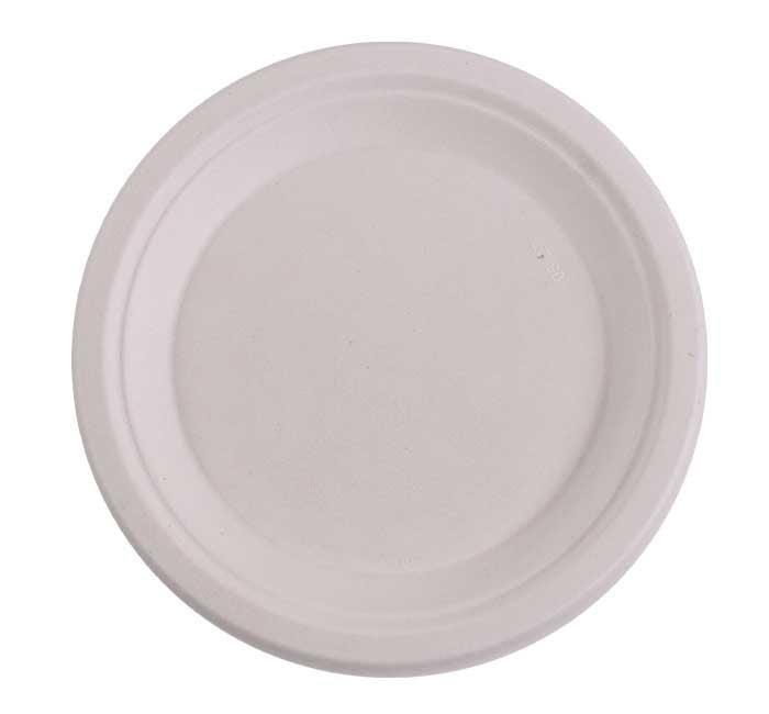 Eco-Friendly White Compostable Paper Plates, 7-Inch, 1000-Pack