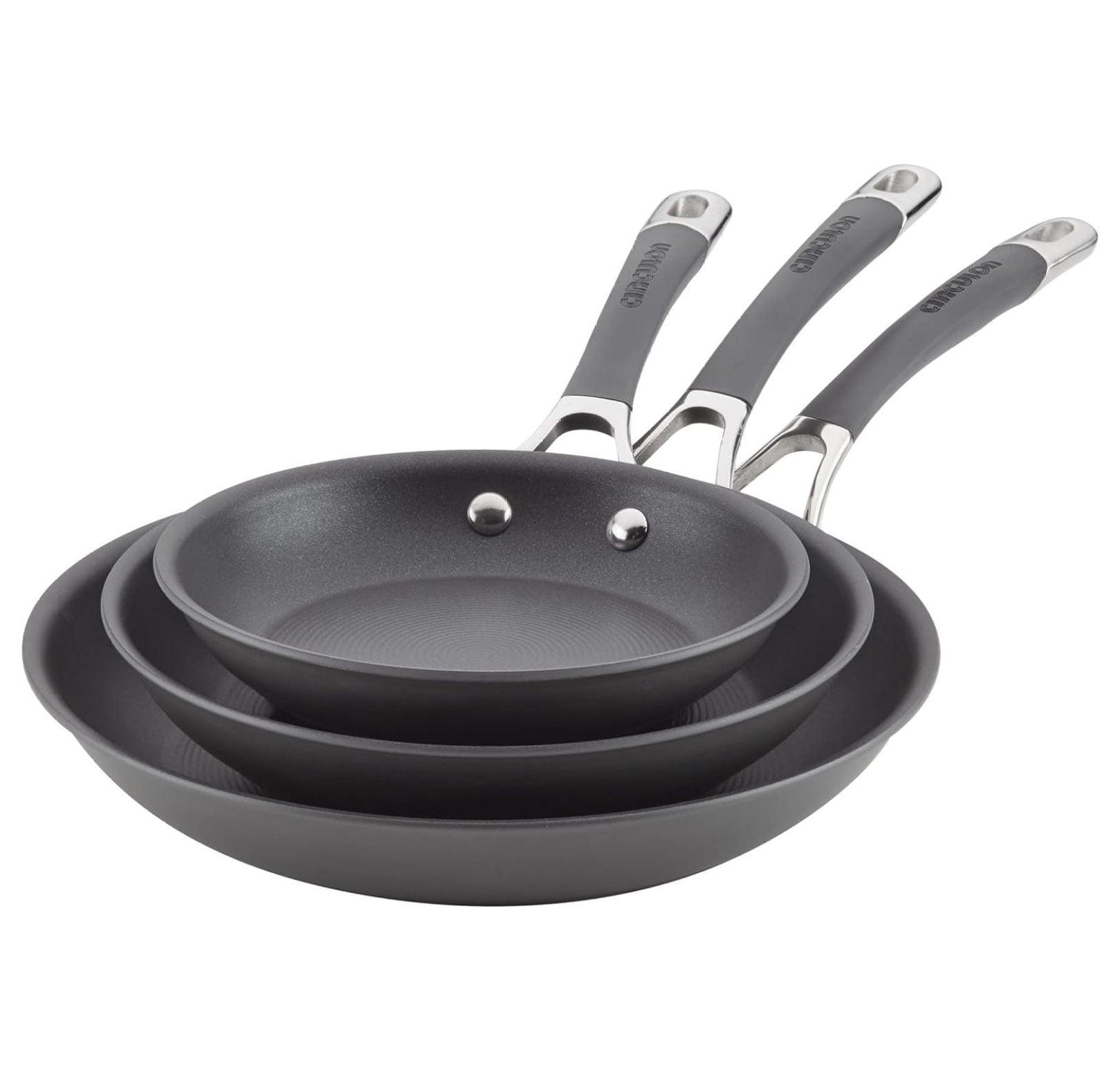 Circulon Radiance 8.5", 10" & 12.25" Open Frying Pans: Nonstick, Oven-Safe to 400°F, Dishwasher-Safe, Hard Anodized Aluminum