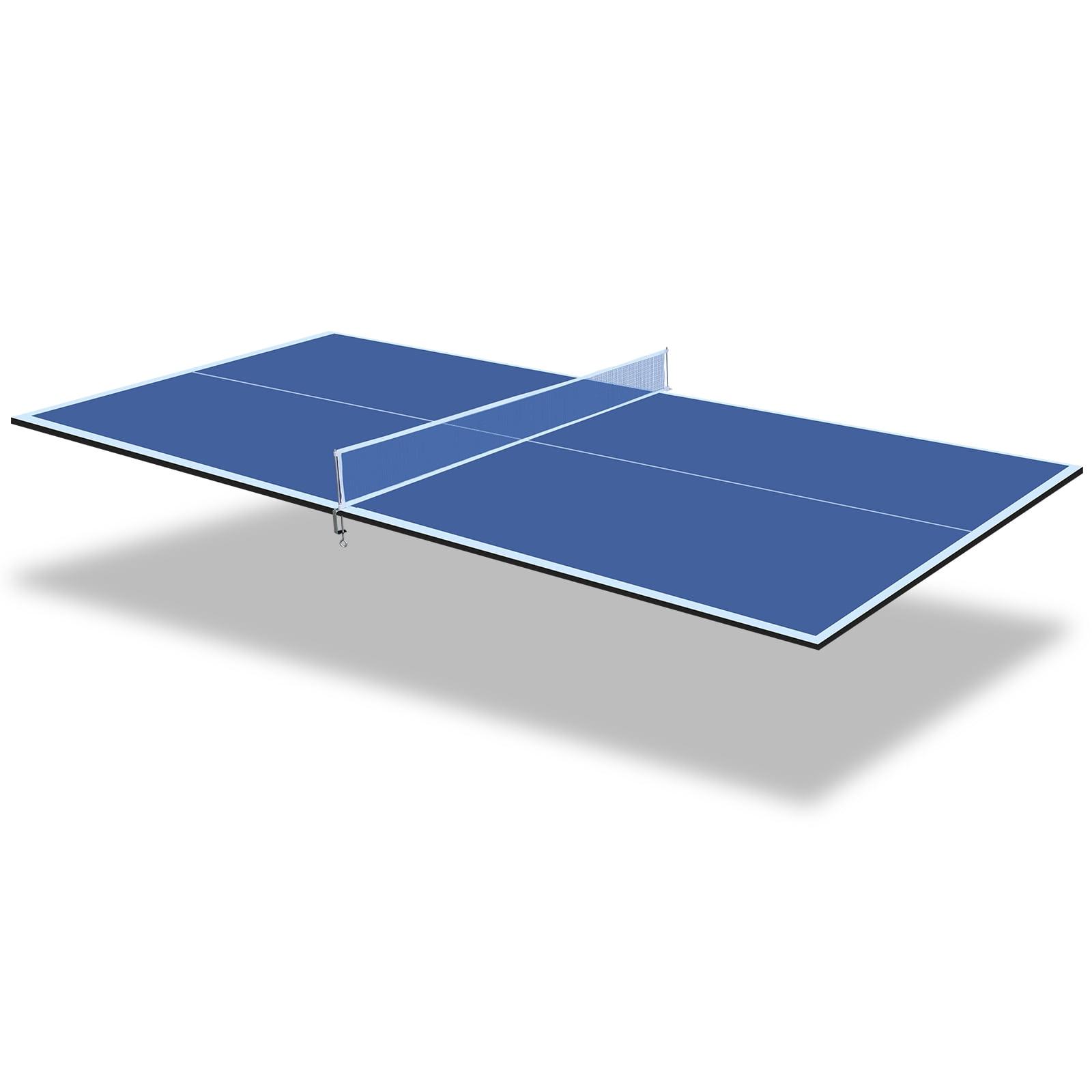 8ft Blue MDF Folding Table Tennis Conversion Top with Net