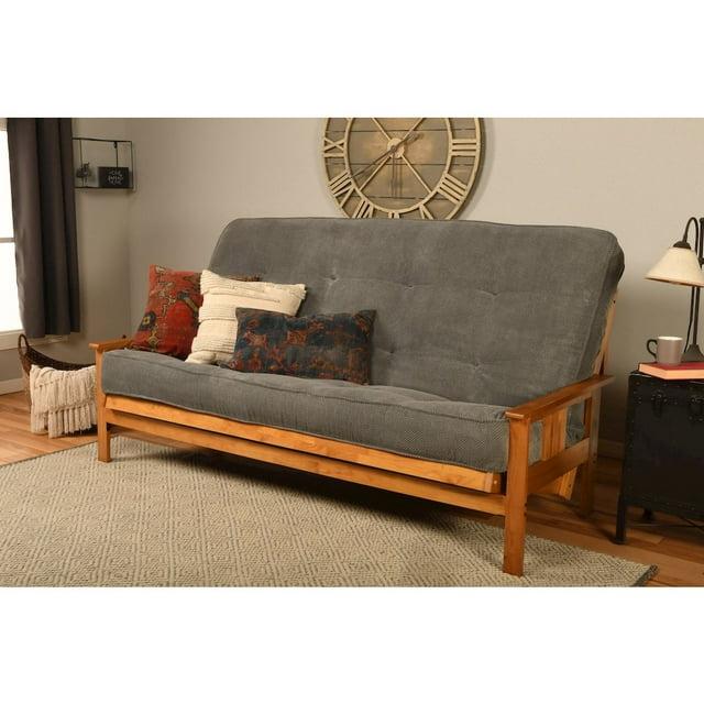 Kodiak Furniture Monterey Queen-size Butternut Wood Futon-Thunder Gray Mattress