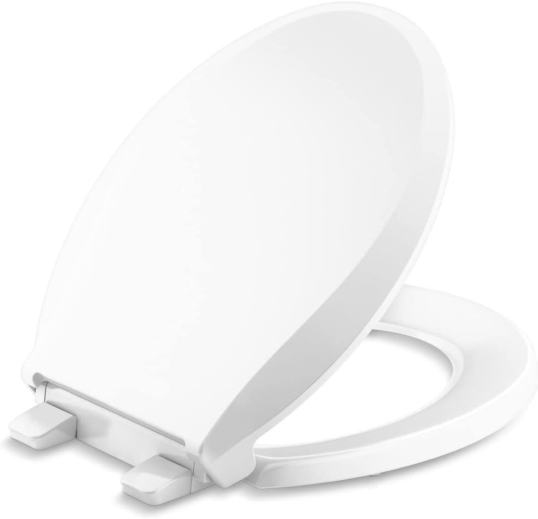 Kohler Cachet Round-Front Toilet Seat with Quiet-Close Lid and Seat and Grip-Tight Bumpers K-4639-RL-0