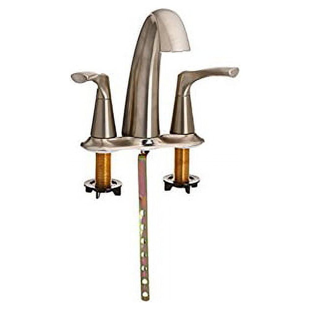 Vibrant Brushed Nickel Double Handle Bathroom Faucet