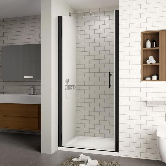 ACE DECOR AD053472 34" W x 72" H Frameless Pivot Shower Door, 1/4" (6mm) Clear SGCC Tempered Glass