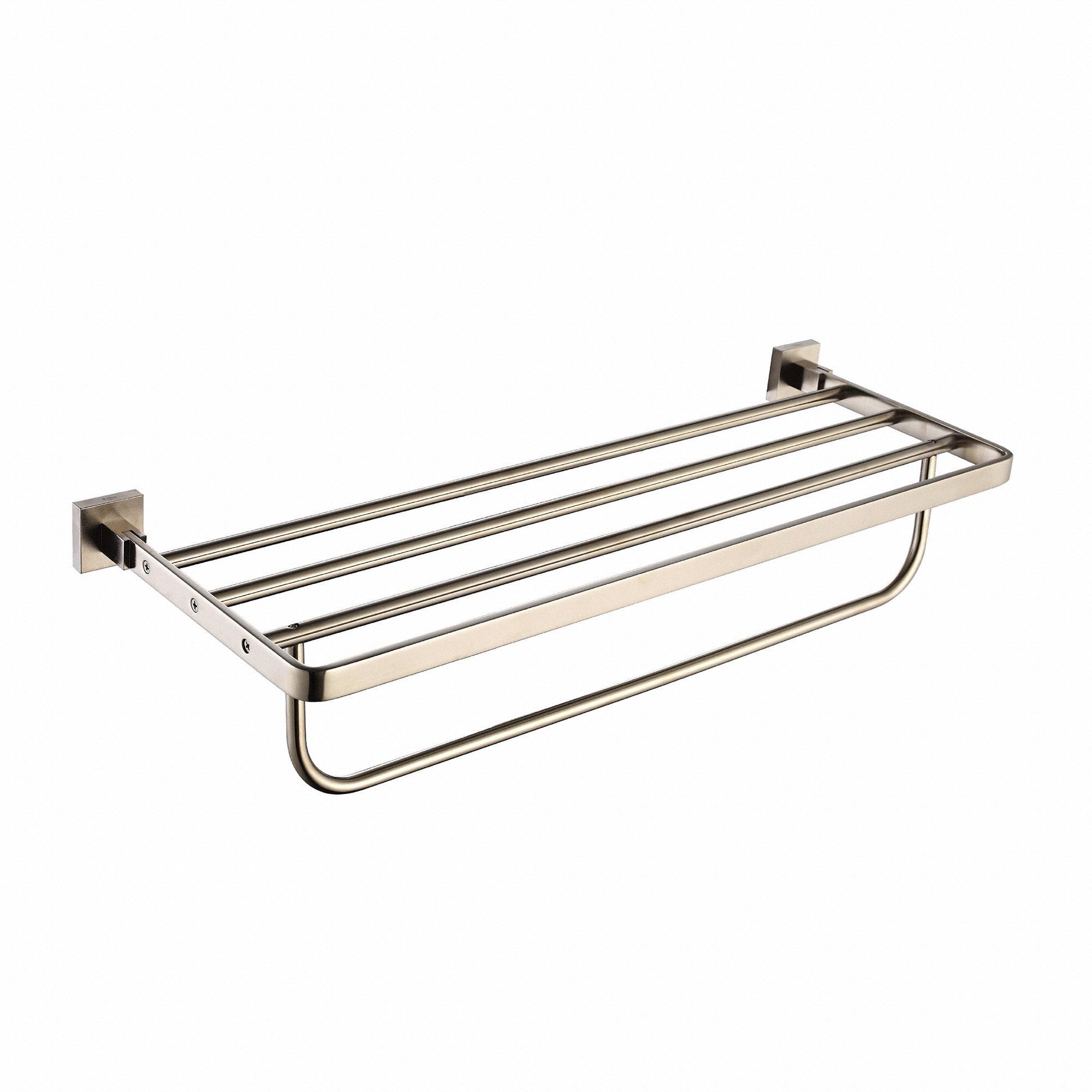 Aura 23'' Brushed Nickel Modern Wall-Mounted Towel Rack