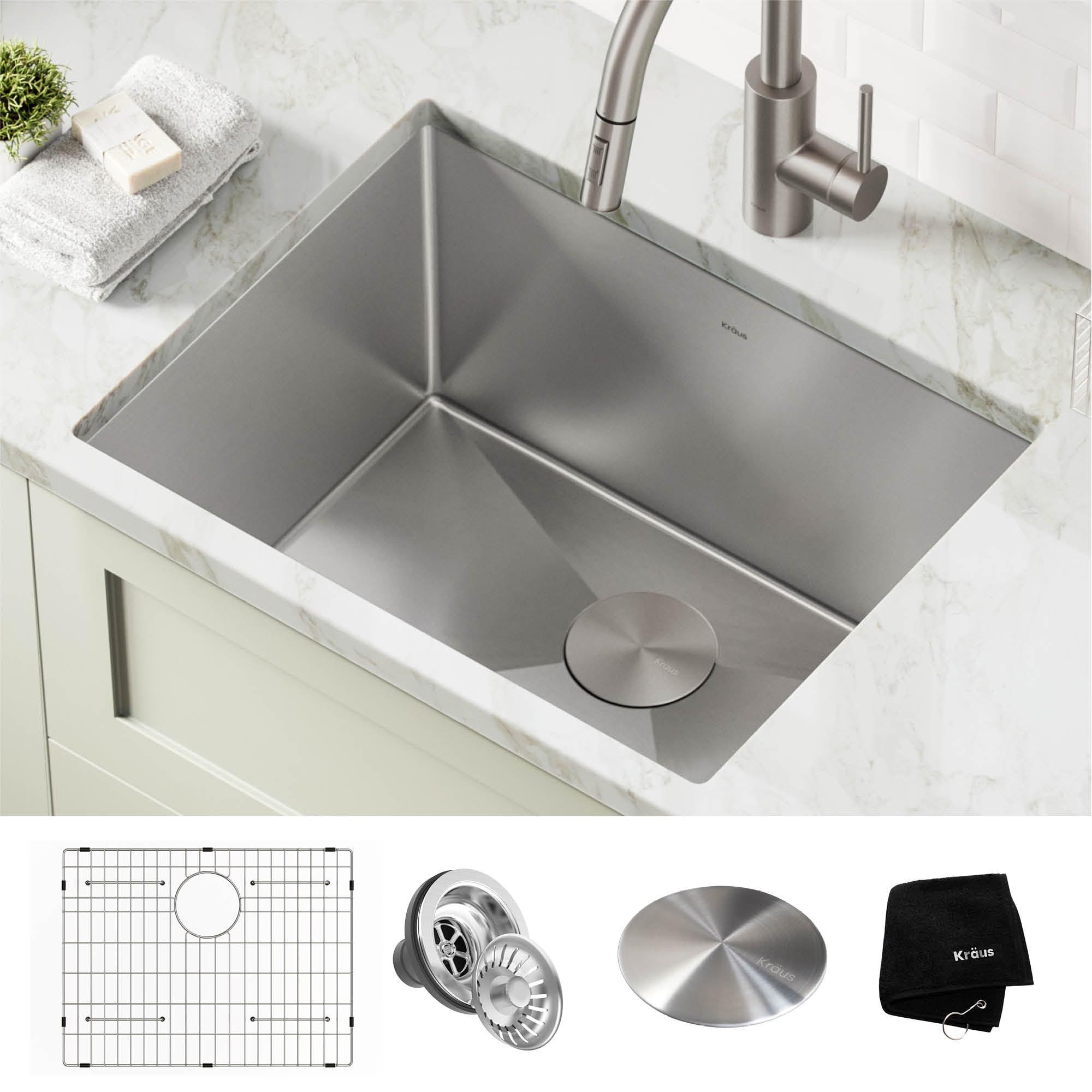 KRAUS Standart Pro Undermount 16 Gauge Stainless Steel Bar Kitchen Sink