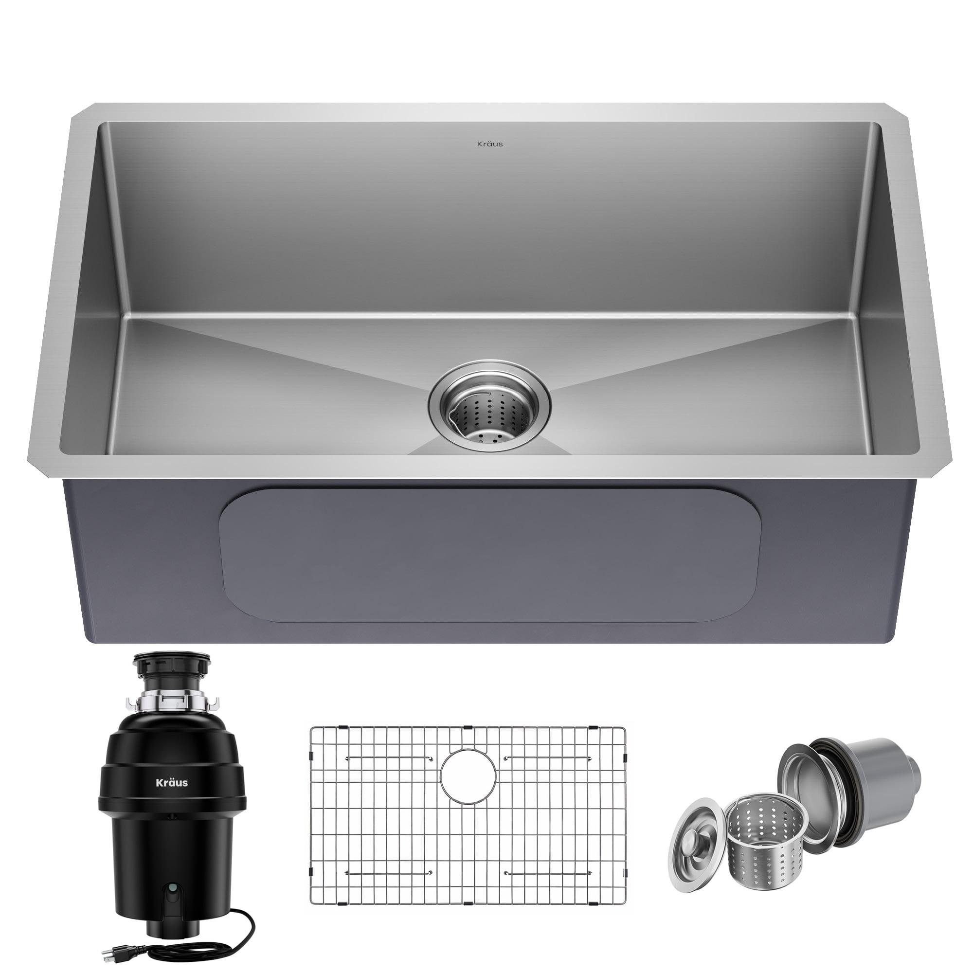 KRAUS Standard PRO™ Gauge Undermount Kitchen Sink with WasteGuard™ Garbage Disposal