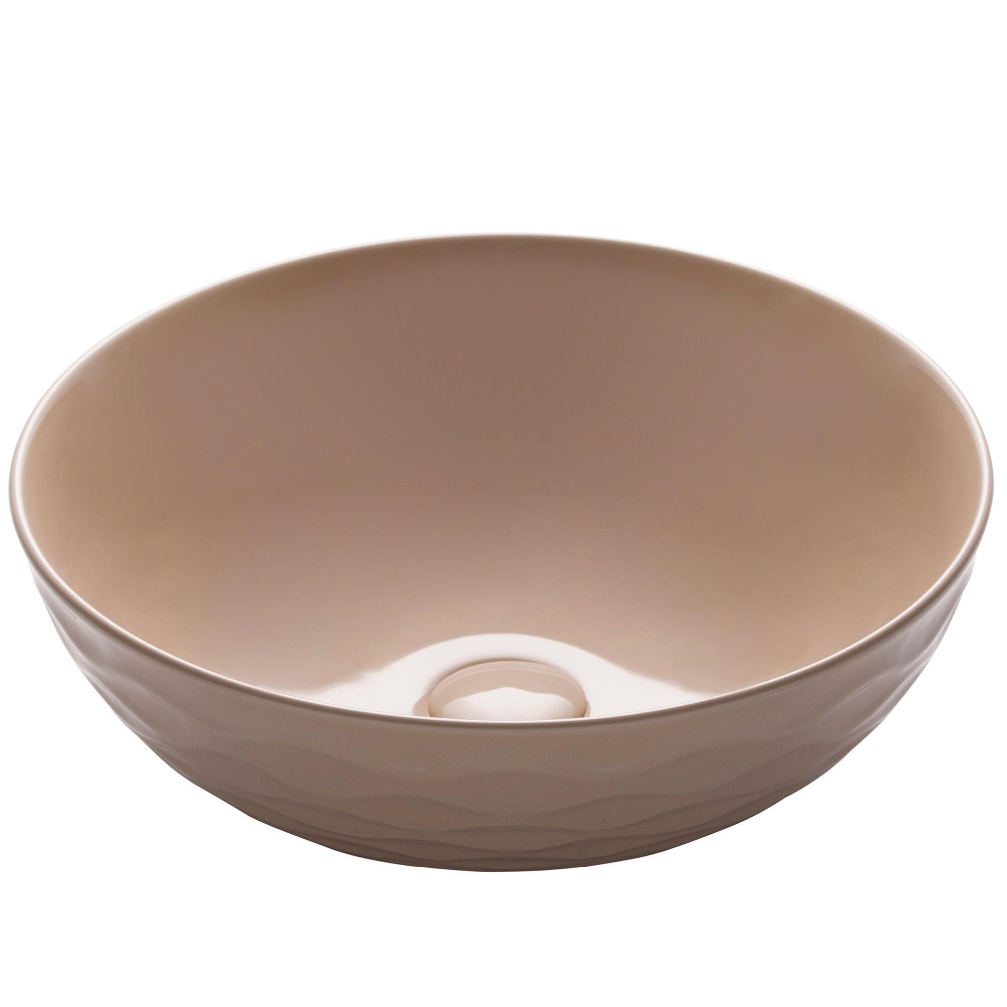 Thin Ceramics Circular Vessel Bathroom Sink