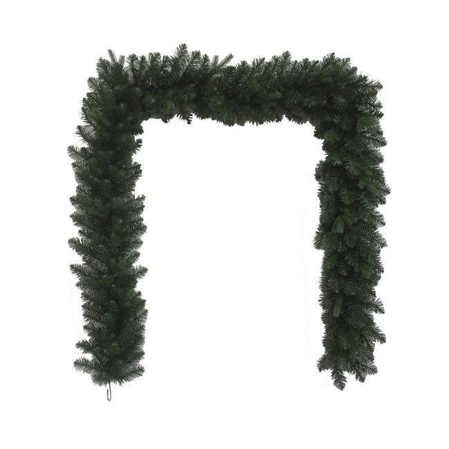 25" Green PVC and Polyethylene Outdoor Christmas Garland