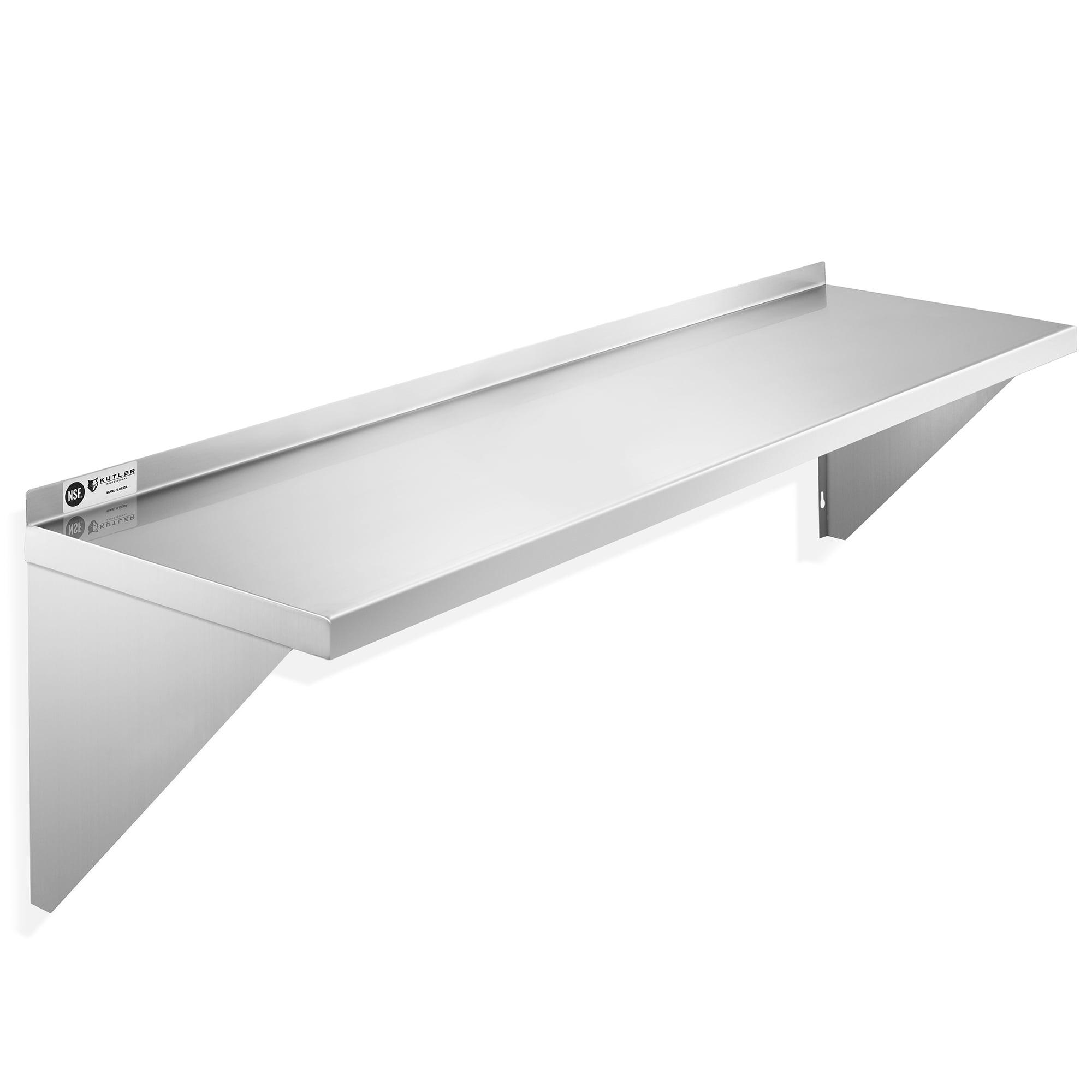 KUTLER Stainless Steel Shelf - NSF Commercial Wall Shelving