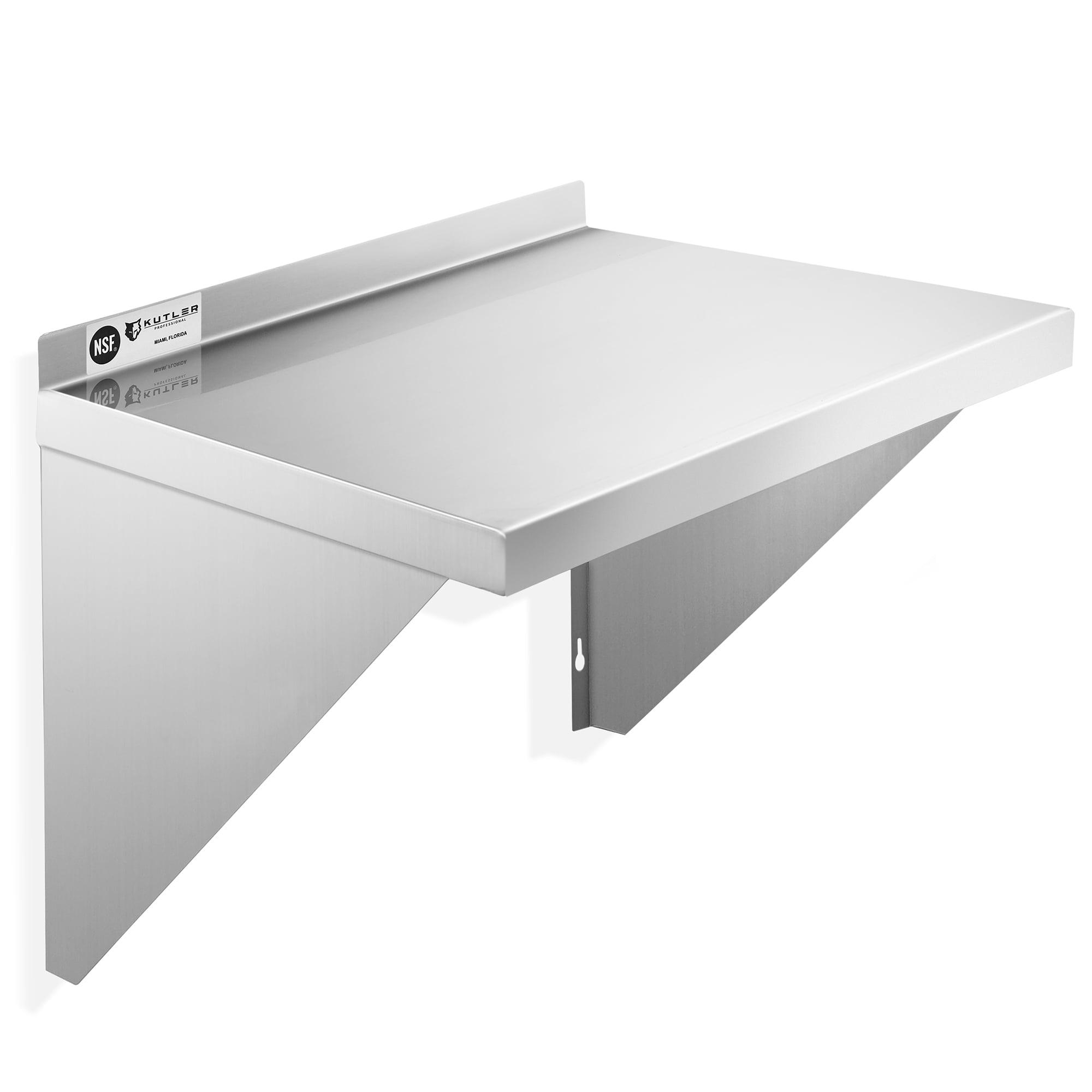 KUTLER Stainless Steel Shelf - NSF Commercial Wall Shelving