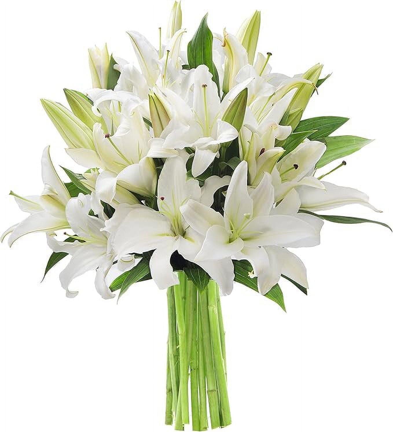 KaBloom : 10 White Lilies, Next-Day Delivery, Gift for Every Occasion.