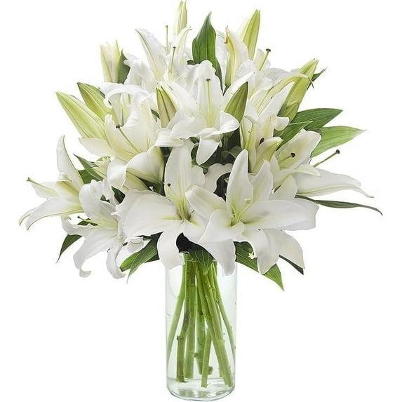 KaBloom : 10 White Lilies, Next-Day Delivery, Gift for Every Occasion.