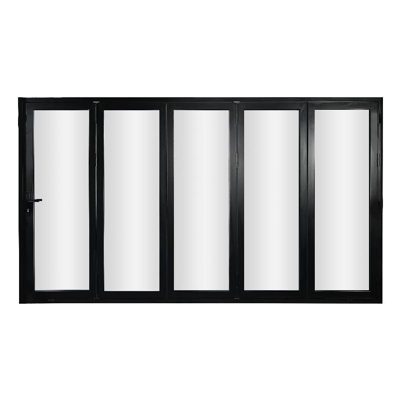 KaMic 144" Black Aluminum 5-Panel Folding Door