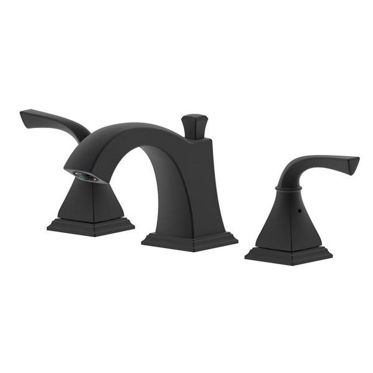 Kaden Matte Black Widespread 2-Handle Bathroom Faucet