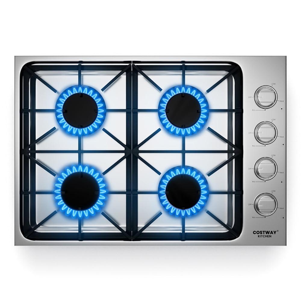 Canddidliike 30/36 Inch Gas Cooktop with 4/6 Powerful Burners and ABS Knobs-30 inches, Stainless Steel Gas Hob