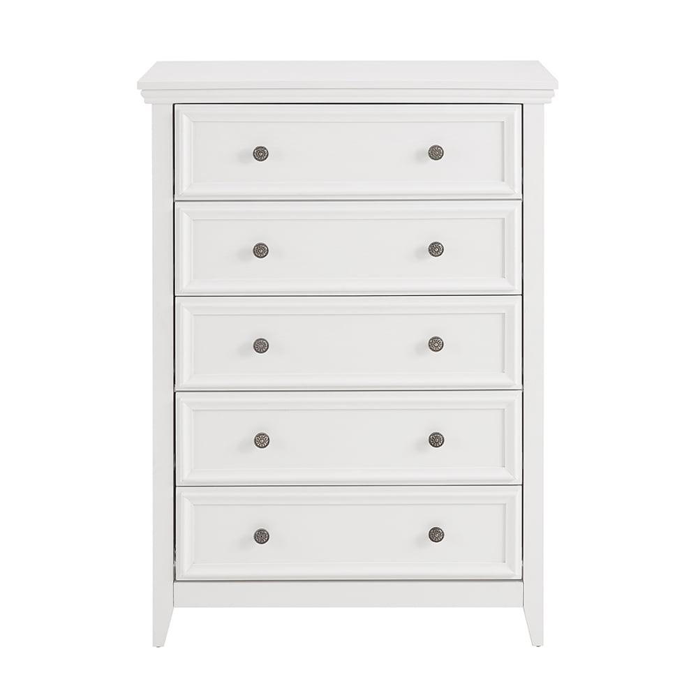 Kepooman Dresser, Chest of Drawers Organizer Unit,Modern 5 Drawers Dresser 5 Drawers Cabinet,Chest of Drawers Closet Organizers, WHITE