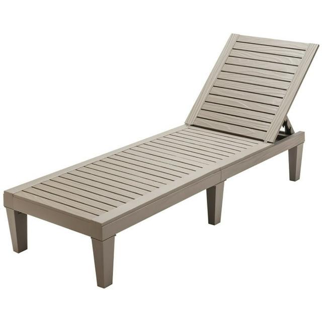 Topcobe Silla Reclinable de Exterior con Respaldo Ajustable en 5 Posiciones, Muebles para Terraza de Piscina, Marrón