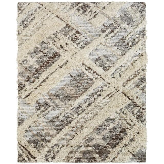 Kalaty Polaris Area Rug PO-016 Parchment/Greys Scratches Faded 2' 6" x 10' Rectangle