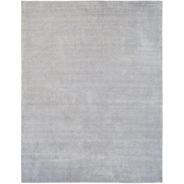 Kalaty Renzo Area Rug RZ-545 Silver Single-Color Faded 8' 6" x 11' 6" Rectangle