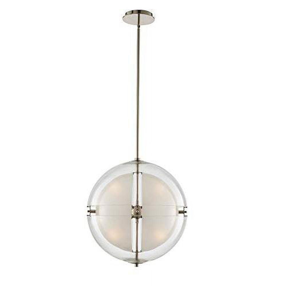 Sussex 22" Polished Nickel Glass LED Pendant Light