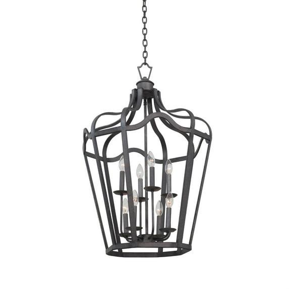 Livingston 6 - Light Iron Dimmable Lantern Geometric Chandelier