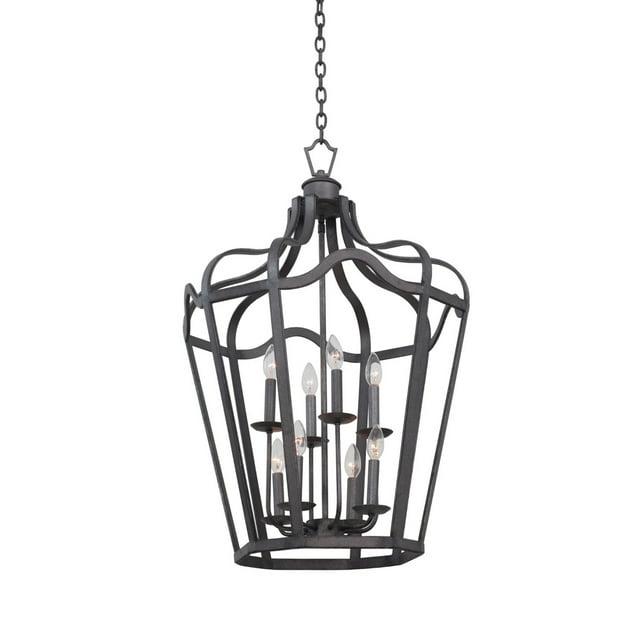 Livingston 6 - Light Iron Dimmable Lantern Geometric Chandelier