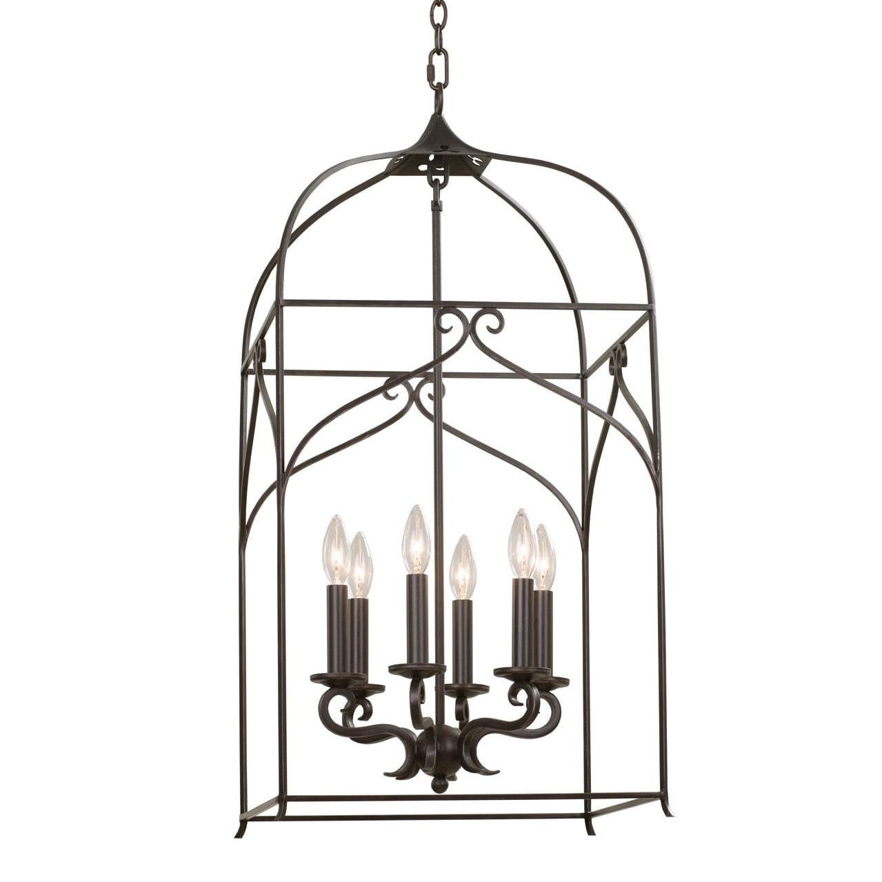 Heirloom Bronze 6-Light Hanging Lantern Pendant