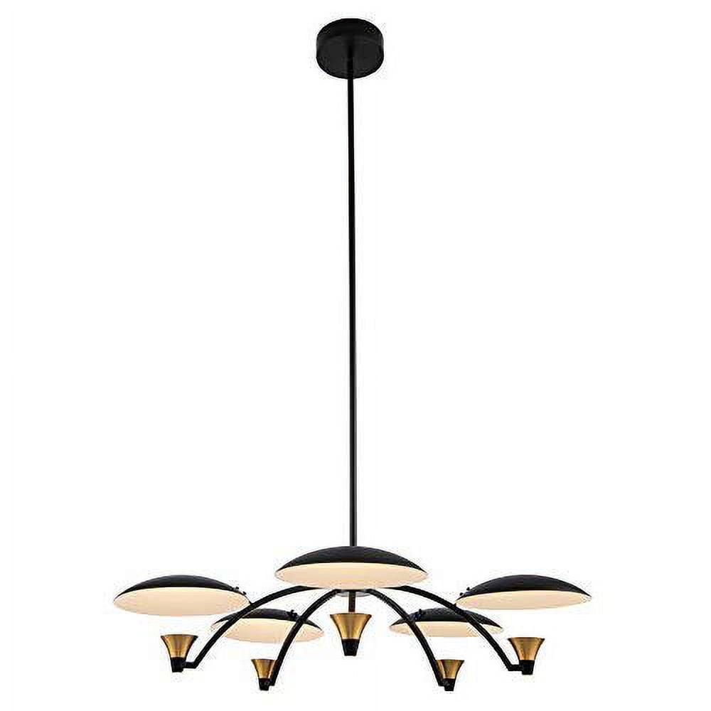 Redding 5 - Light Steel Dimmable LED Drum Chandelier