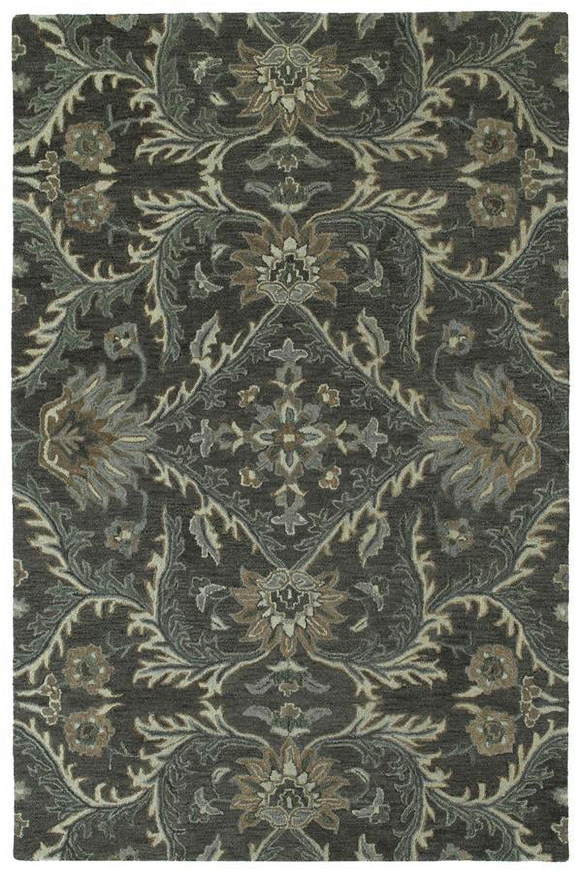 Amaranta Charcoal Gray Hand-Tufted Wool Area Rug 2' x 3'