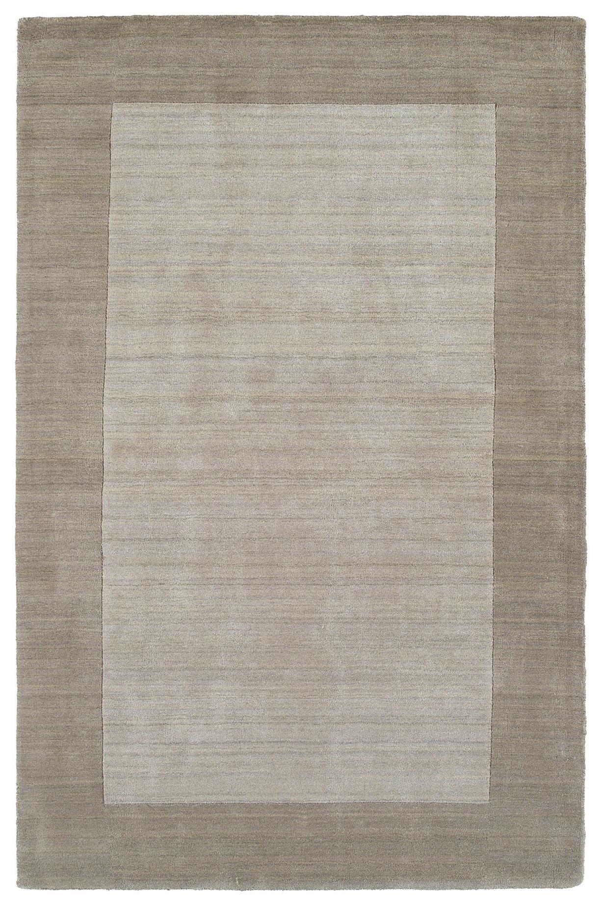 Elegant Ivory Hand-Tufted Rectangular Wool Rug 9'6" x 13'