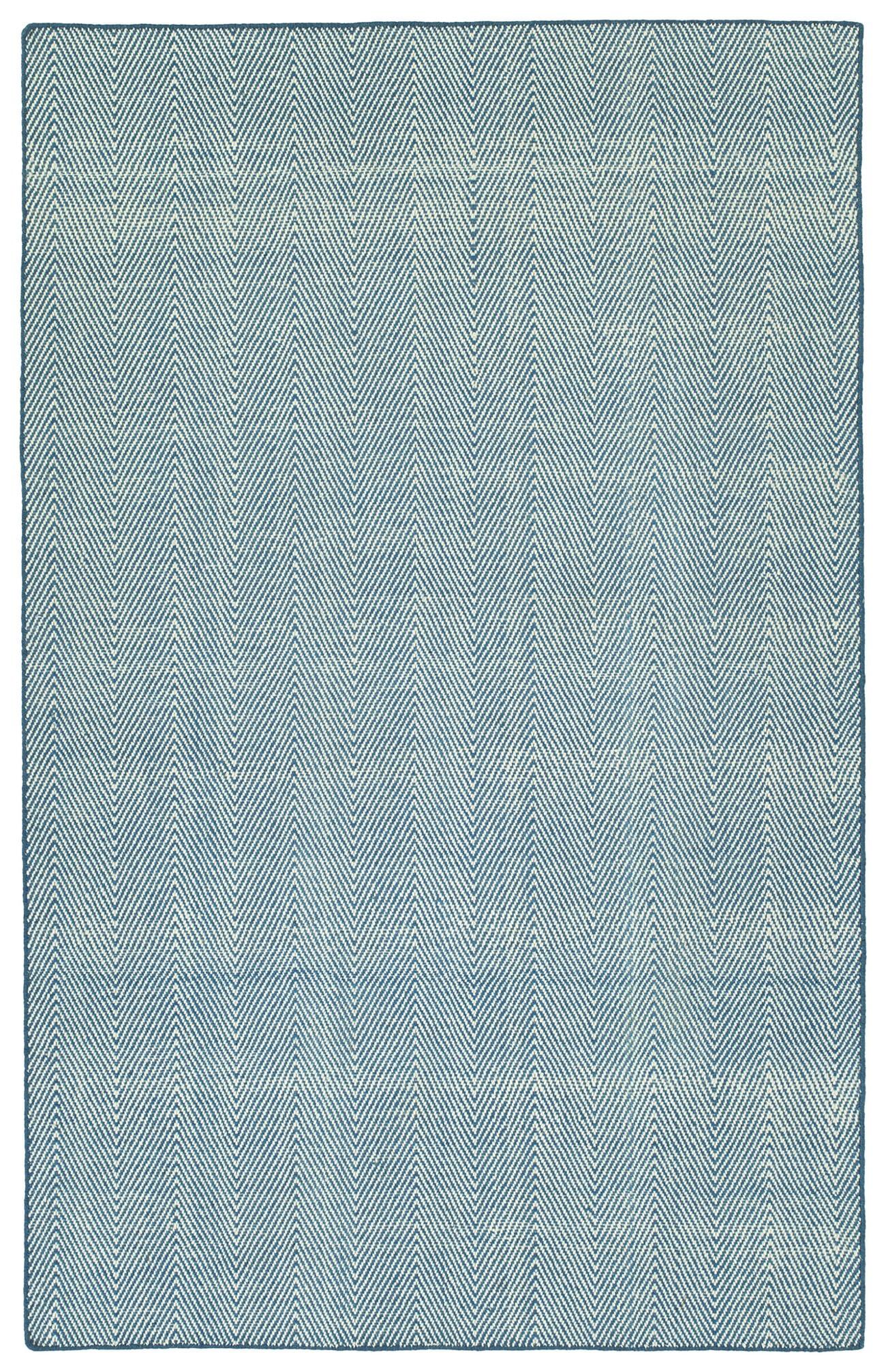 Ziggy Denim Blue 2' x 3' Handmade Chevron Outdoor Rug