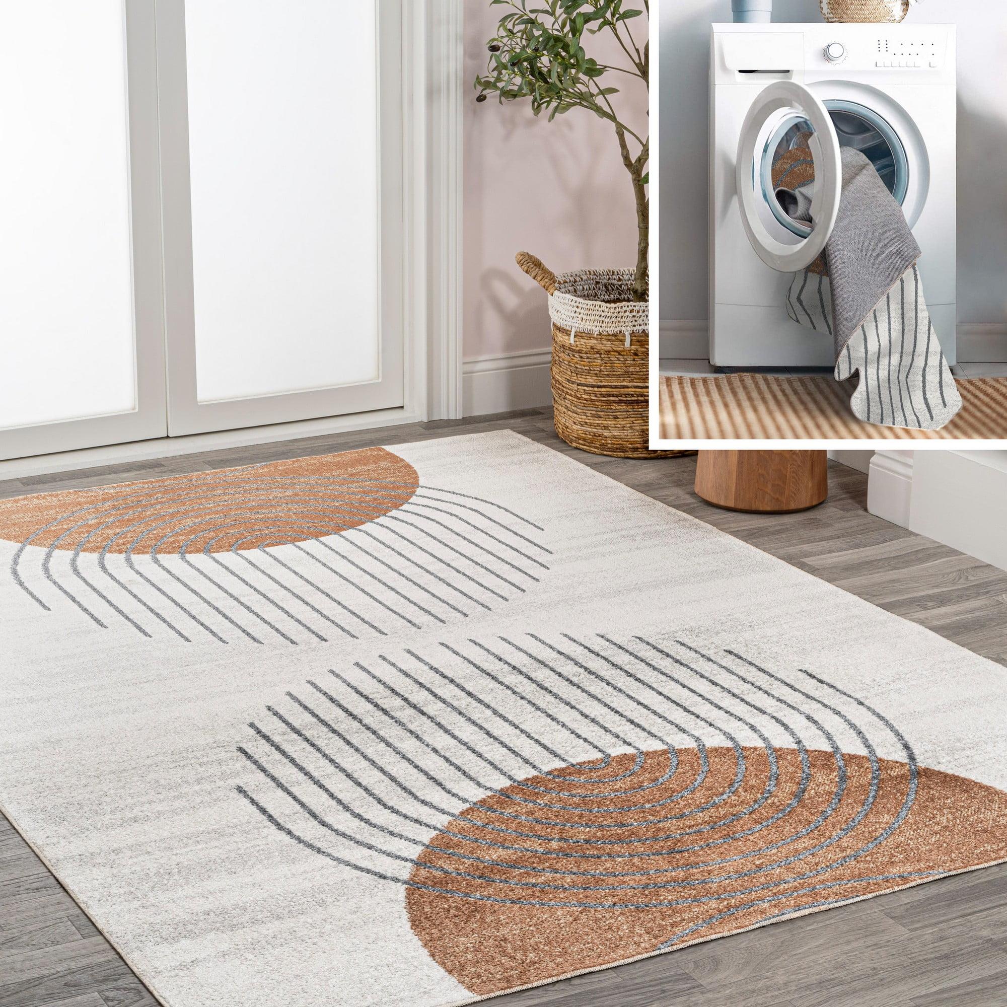 JONATHAN Y Kallax Geometric Modern Low-Pile Machine-Washable Indoor Area Rug