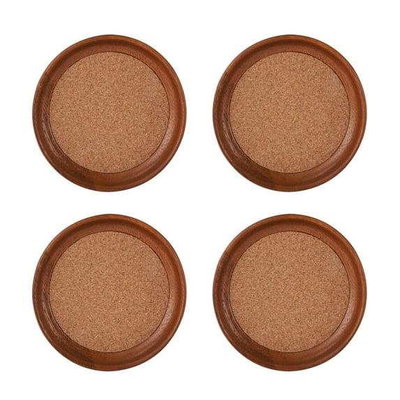 Kamenstein Kamenstein Stackable Acacia Wood and Cork Coasters (Set of 4)