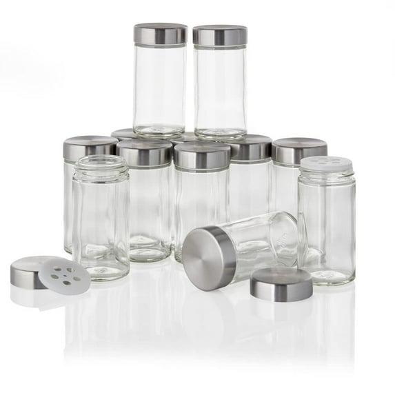Kamenstein Kamenstein Empty Jars With Silver Cap, 3-Ounce (Set of 12)