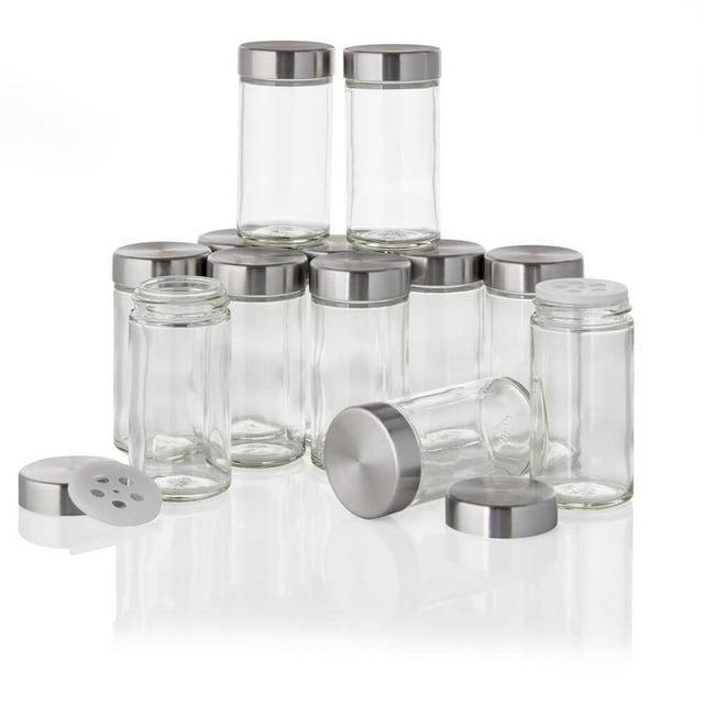 Kamenstein Kamenstein Empty Jars With Silver Cap, 3-Ounce (Set of 12)