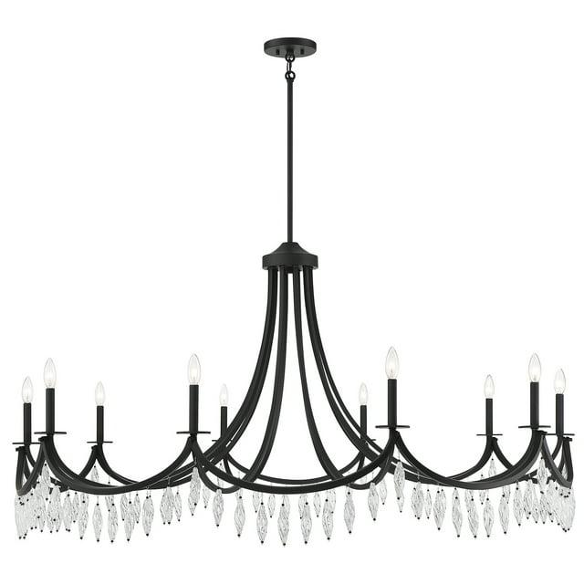 Kameron 10-Light Chandelier in Matte Black