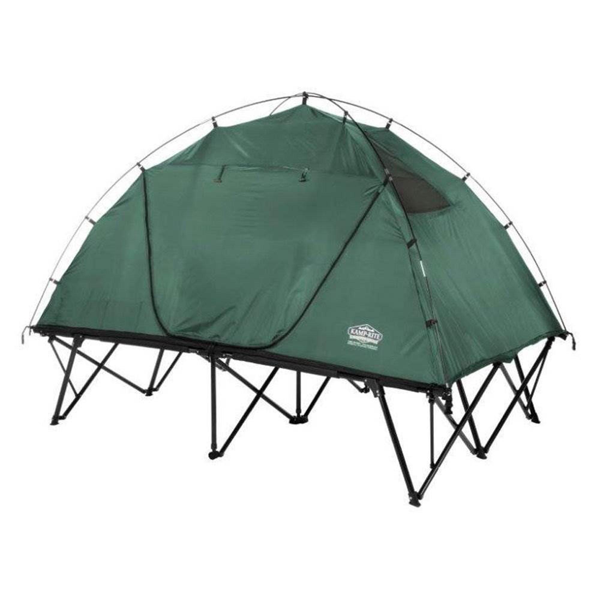 Green 2-Person Collapsible Tent Cot with Carry Bag