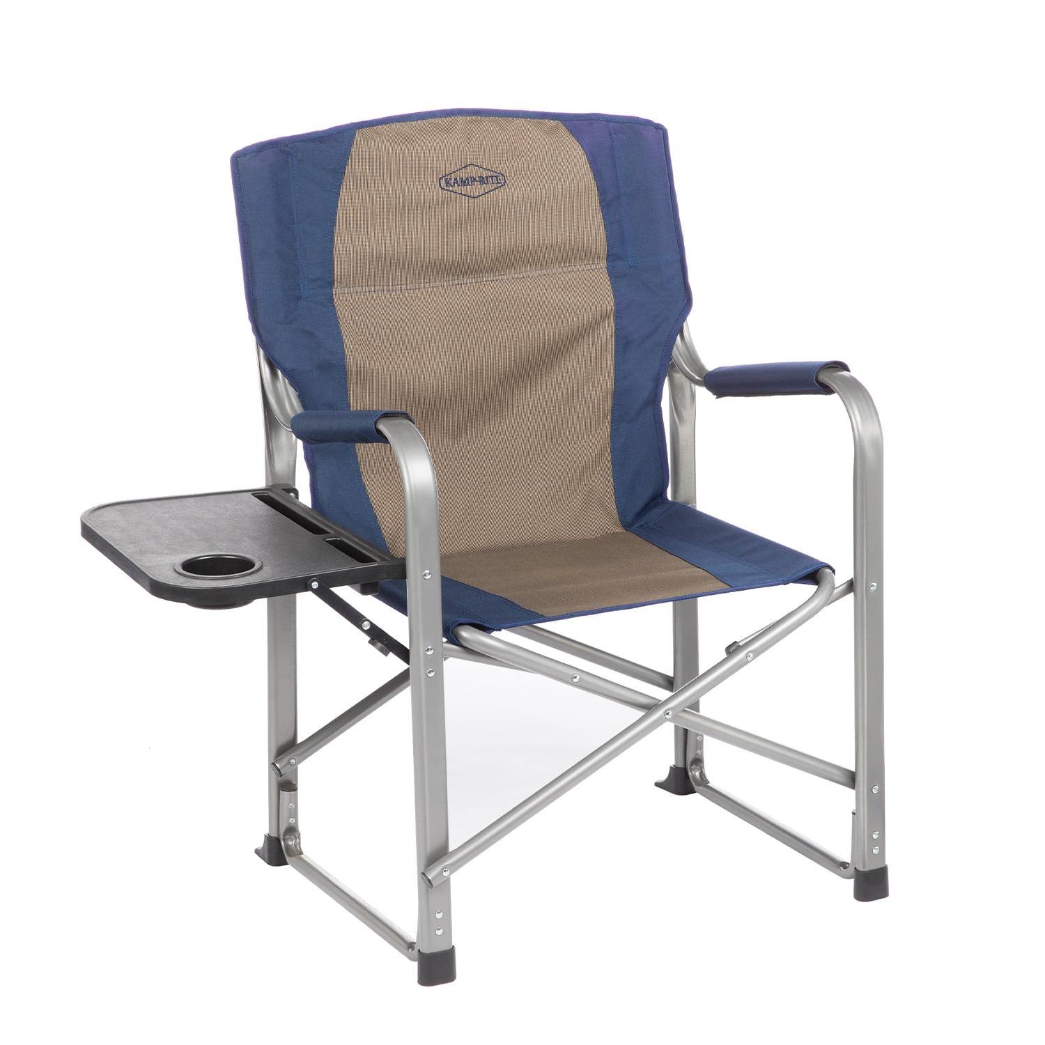 Kamp-Rite Portable Director's Camping Chair w/Table & Cup Holder