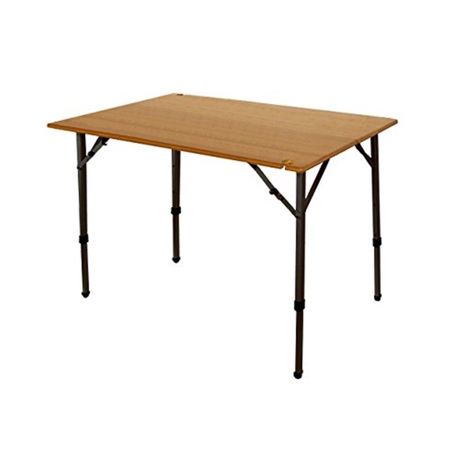 Adjustable Foldable Bamboo and Aluminum Dining Table