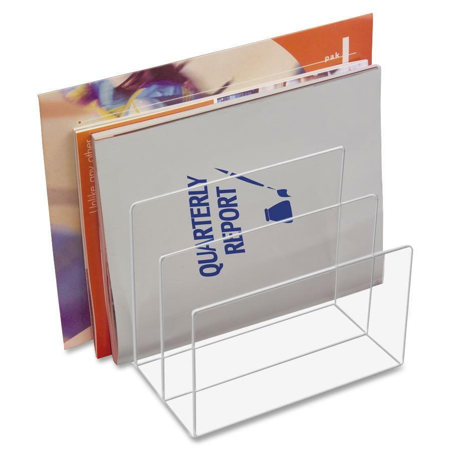 Clear Acrylic 3-Compartment Desktop File Organizer