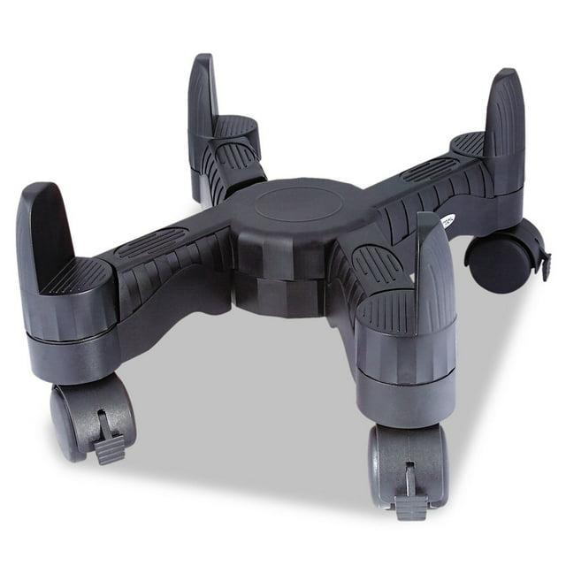 Kantek Mobile Computer CPU Stand, with Adjustable Width and Locking Casters, Black