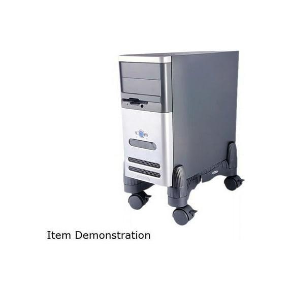 Kantek Mobile Computer CPU Stand, with Adjustable Width and Locking Casters, Black