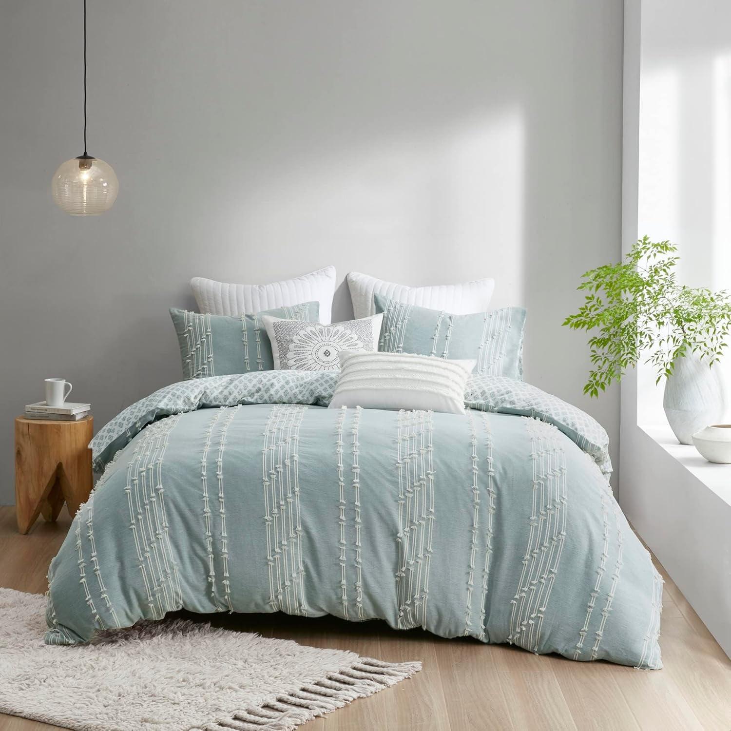 INK+IVY 3 Piece Cotton Jacquard Bedding Set
