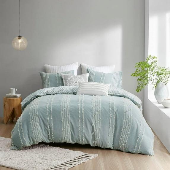 INK+IVY 3 Piece Cotton Jacquard Bedding Set