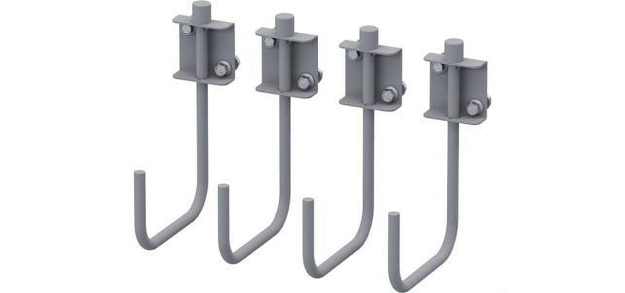 Gray Metal Locking Swivel Hooks Pack of 4