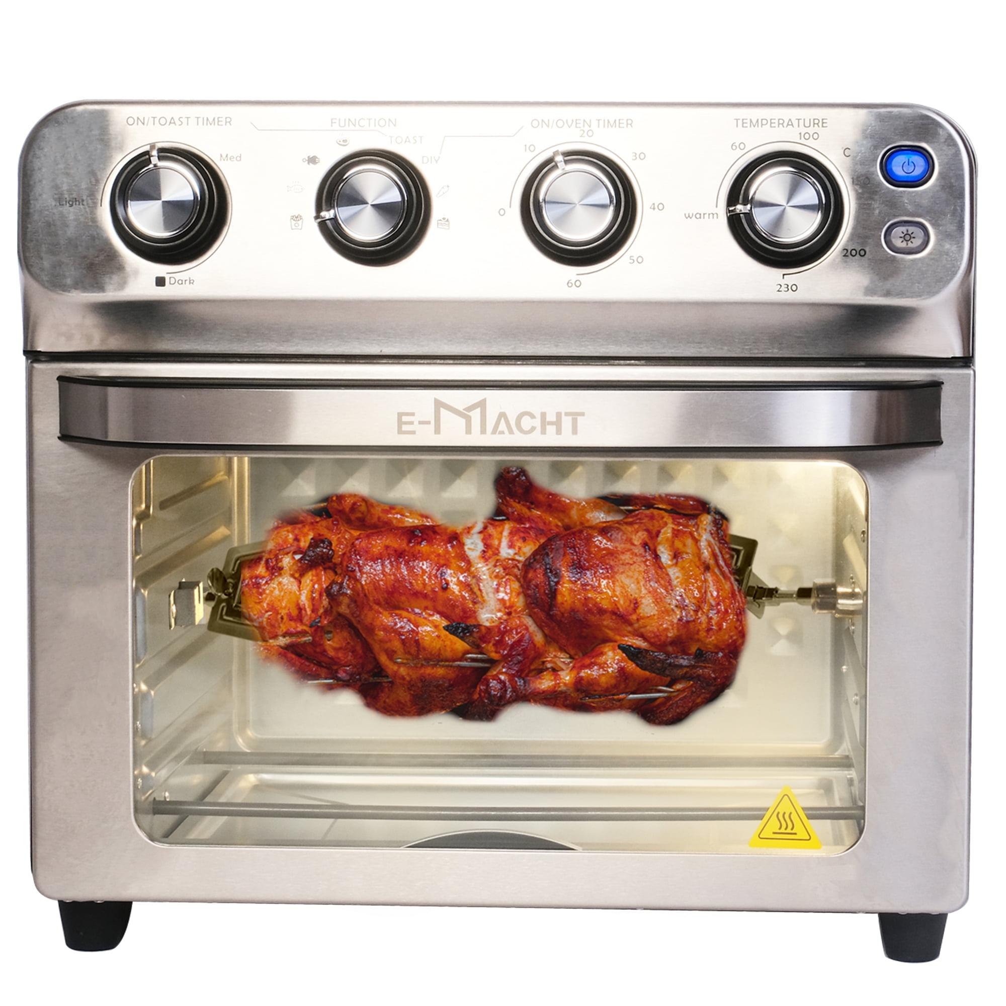 Stainless Steel 26 QT Air Fryer Rotisserie Oven