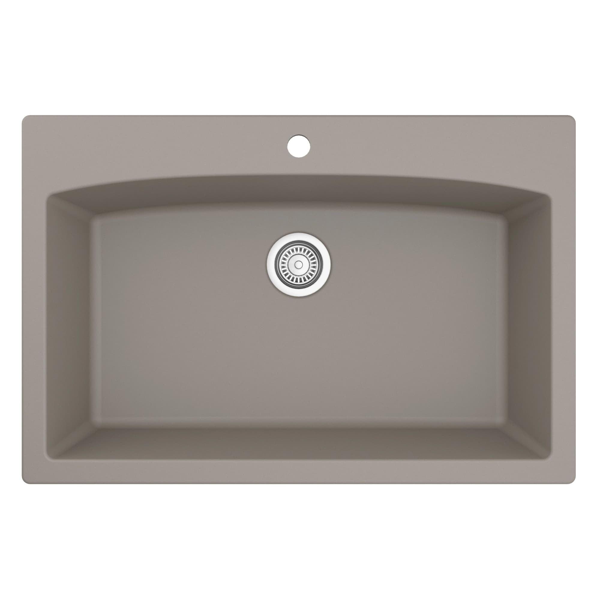 Karran Karran Drop-in Quartz Composite 33'' X 22'' 1-Hole Single Bowl Kitchen Sink QT-712-CN